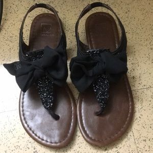 Material Girl Bow Sandals!